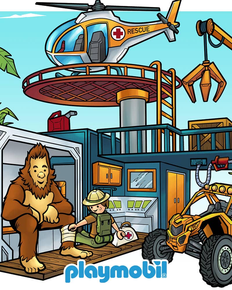 kids toy playmobil illustrations