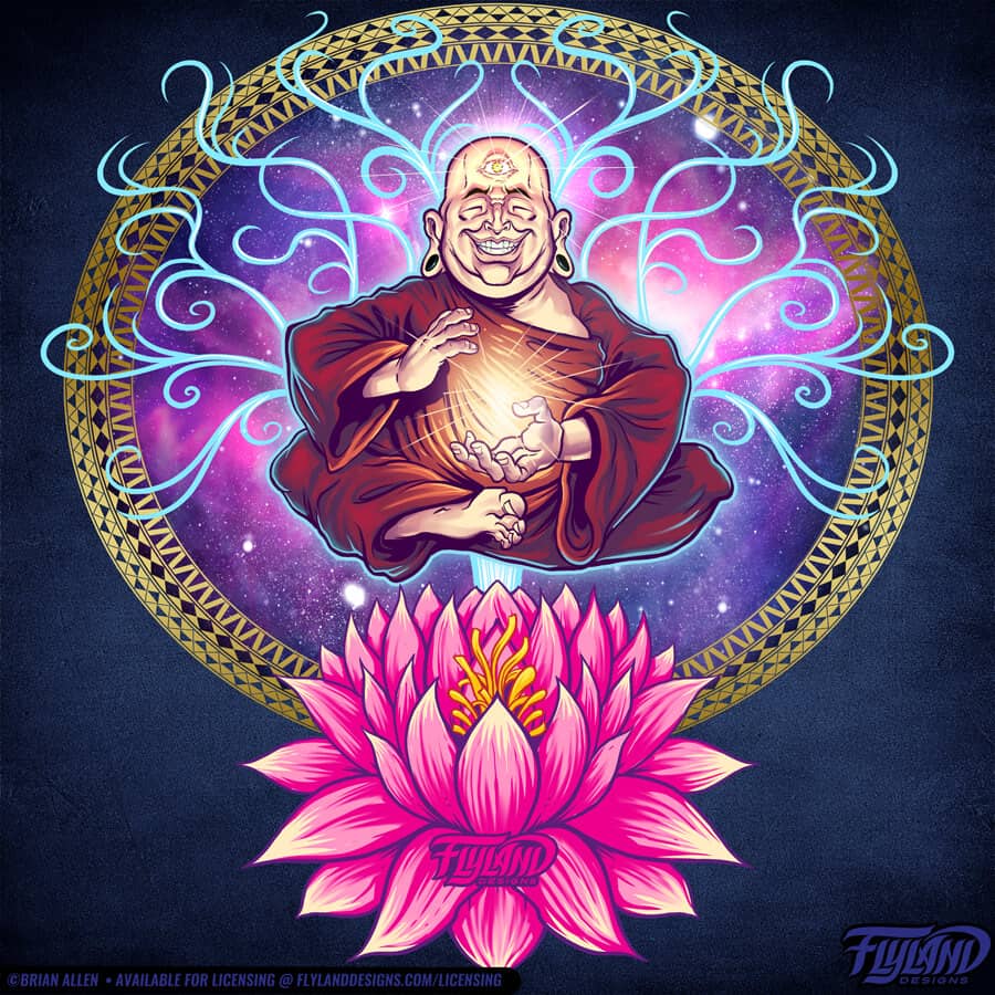 Bhuddist Monk Nirvana I did the design of a bhuddist monk with a lotus flower for russ logo.
To see more of my work, or hire me for freelance projects, please visit my website: www.flylanddesigns.com