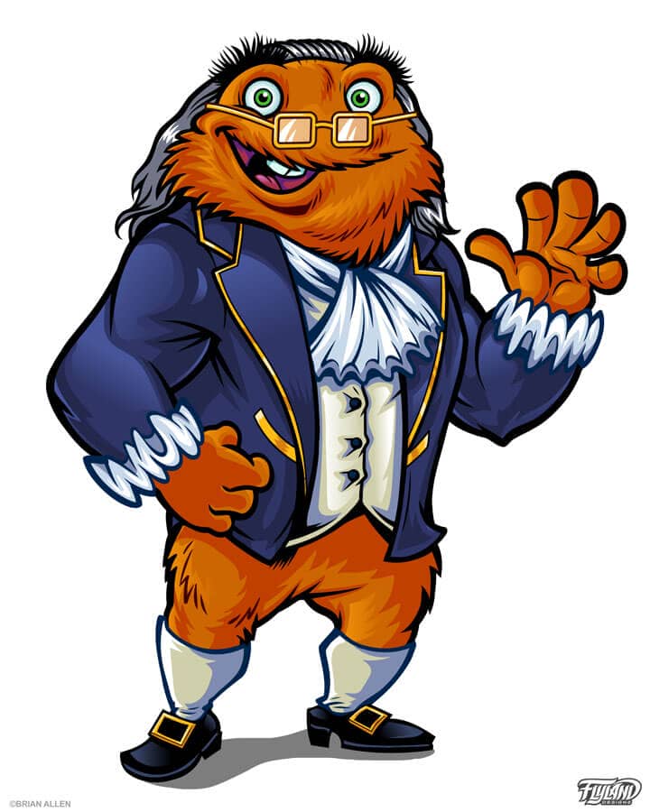 Mascot for PA official website, drawn by artist Brian Allen